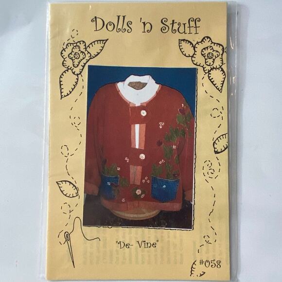 Vintage Crawford Designs 058 De Vine Pattern Cozy Grandma Sweater Spring - Picture 2 of 6